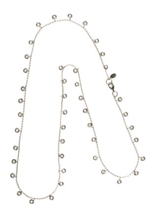 Sorrelli Womens Crystal Channel Long Necklace In Silver