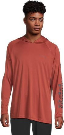 Columbia Terminal Tackletm Hoodie Mens Sweatshirt Dusty Crimson/Nocturnal Logo : 2XL, Polyester