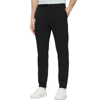Calvin Klein Comfort Knit Tapered Broek - Heren - Slim Fit Broeken - Zwart - W36 - Polyester - Broeken