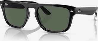 Ray-Ban Mens Square Sunglasses In Polished Black Transparent