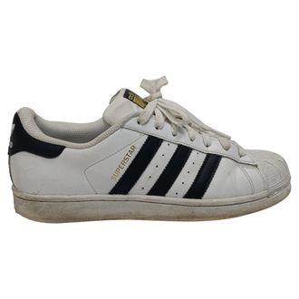 adidas Originals Adidas Superstar Low-Top Sneakers in White Calf Leather