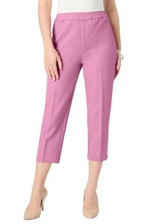 Roaman's Plus Size Bend Over Capri Pant in Mauve Orchid at Nordstrom, Size 20