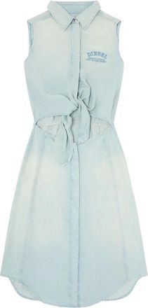 Diesel Dames, Jurken, Blauw, Maat: S