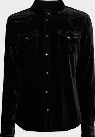 Monfrere Mens Eastwood Velvet Western Shirt