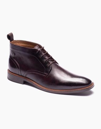 base Mens Base London Belgrave Leather Mens WASHED TAN Ankle Boots - Brown - Size: 12