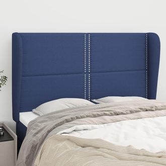 vidaXL Cabecero Con Orejas De Tela Azul 147x23x118/128 Cm Vidaxl