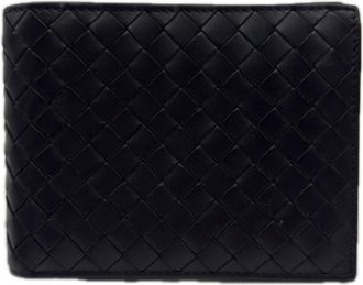 Bottega Veneta Intrecciato Black Leather Wallet (Bi-Fold) (Pre-Owned)