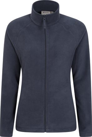 Mountain Warehouse Raso Womens Fleece - Soft Touch Ladies Sweater Top with Full Zip, Microfleece - Best for Daily Use, Outdoors & Travelling Navy Womens Size 12