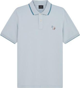 Paul Smith Regular Fit Tipped Cotton Piqu&eacute; Polo in Light Blue at Nordstrom, Size Xx-Large