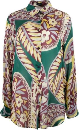 Etro Button Up Silk Shirt - Dames - Overhemden - Veelkleurig - M - Overhemden