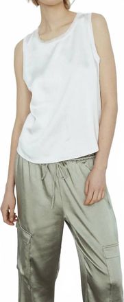 Mélissa Nepton Sienna Satin Tank Top In White
