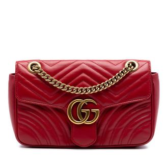 Gucci Pre-owned Gucci Medium GG Marmont Matelasse Calfskin Shoulder Bag Ladies XTJH1BFZ66PN76X2