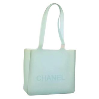 Chanel Pre-owned Tote Bags, female, Green, Size: ONE SIZE Pre-owned Rubber Tote Bag