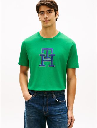 Tommy Hilfiger Mens Monogram Logo T-Shirt - Green - XXXL