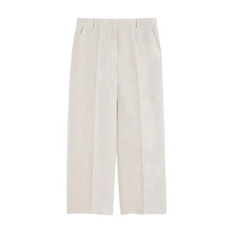 Max Mara Wide Trousers, female, Beige, Size: 2XL Wide Trousers