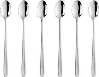 OEM Juego De 6 Cucharas Largas De Acero Inoxidable Para Caf&eacute;, Espresso Y Postres - Cucharas Para Helado De 20 Cm