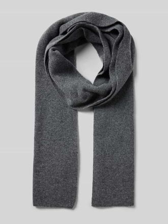 Knowledge Cotton Apparel Wollschal mit Label-Detail in Anthrazit Melange, Größe 1