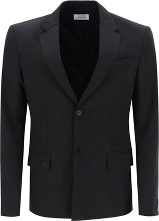 Off-white Classic Wool Blazer - Heren - Blazers - Zwart - L - Wol - Jassen