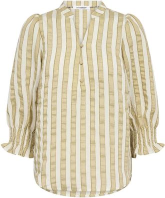 Co'Couture Sailacc Stripe SS V-Blouse - Blouses & Shirts - Mujer - Verde - XS