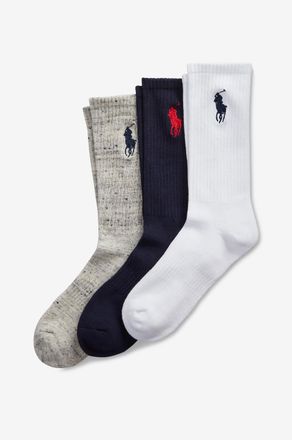 Polo Ralph Lauren Hohe Socken aus Baumwolle mit besticktem Logo