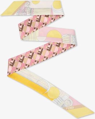 Fendi Two-Sided Silk Printed Wrappy