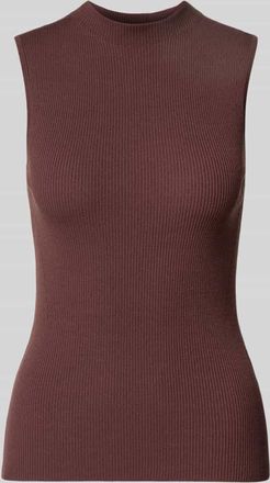 HUGO BOSS Slim Fit Top mit Mock-Neck Modell FESKIES in Schoko, Gr&ouml;&szlig;e XXL