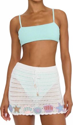 Show me your Mumu Offshore Crochet Mini Skirt In Seashell