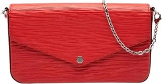 Louis Vuitton Pre-owned Pochette Felicie - Dames - Vintage Schoudertas - Rood - ONE Size - Leer - Vintage