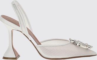Amina Muaddi Slingback Begum Amina Muaddi in nylon a rete con fibbia gioiello