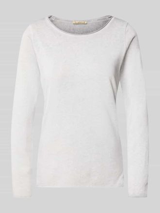 Smith & Soul Regular Fit Longsleeve im Strukturmuster in Hellgrau Melange, Gr&ouml;&szlig;e L