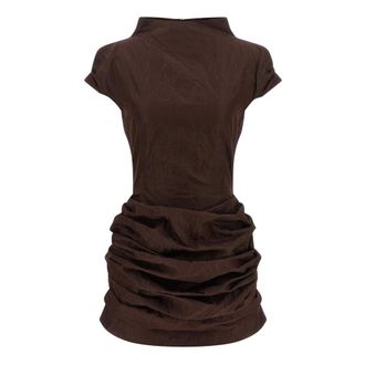 Magda Butrym 48 Mini Vestido - Dresses - Mujer - Marr&oacute;n - S