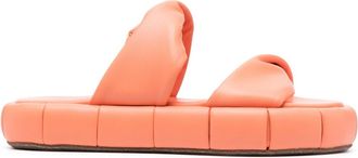 Themoir&egrave; flat wrapped flip flops - women - Other fibres - 36 - Orange
