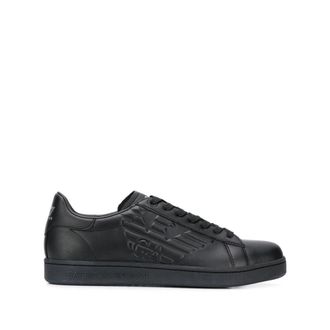 Emporio Armani Tennis Dynamic Sneakers - Heren - Sneakers - Zwart - 39 1/3 EU - Leer - Schoenen