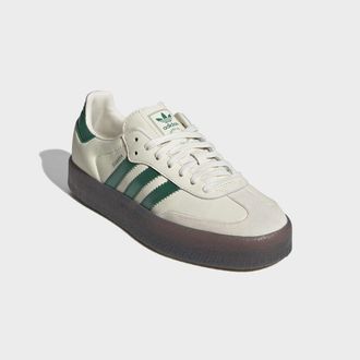 adidas Sneaker ADIDAS ORIGINALS SAMBAE, Damen, Gr. 38,5, cream wei&szlig;, bold gr&uuml;n, collegiate gr&uuml;n, Leder, Schuhe Sneaker