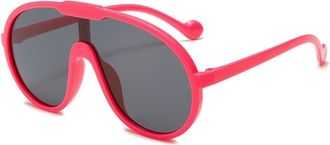 Generic Trendy Men And Women Large Frame Outdoor Commuter Sunglasses Sports(Red)