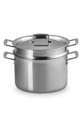 LE CREUSET 7.5-Quart Classic Stainless Steel Pasta Pot with Colander Insert at Nordstrom