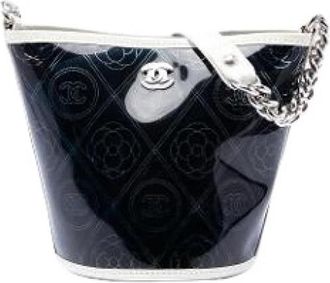 Chanel Pre-owned PVC Bucket Bag - Dames - Vintage Tas - Zwart - ONE Size - Leer - Vintage