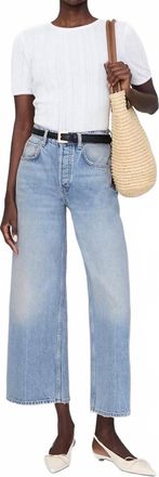 Anine Bing Pia Short Sleeve Tee In Off White