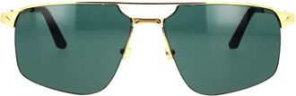Cartier Bold Navigator Zonnebril Santos Evolution - unisex - Zonnebrillen - Geel - 60 MM - Accessoires