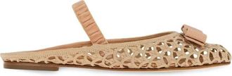 Ferragamo Vara Lace Slingback Ballet Flats, Size 4.5 D