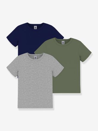 Petit Bateau Lot 3 tee-shirts enfant coton Petit Bateau blanc