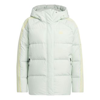 adidas (WMNS) adidas 3-Stripes Puffy Down Jacket Green HN2084
