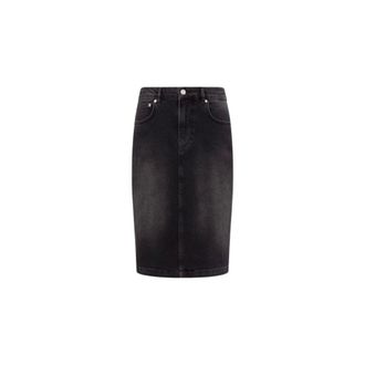 Moschino Dames, Rokken, Grijs, Maat: W28 Katoen