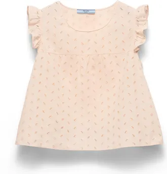 Prada Eyelet lace top