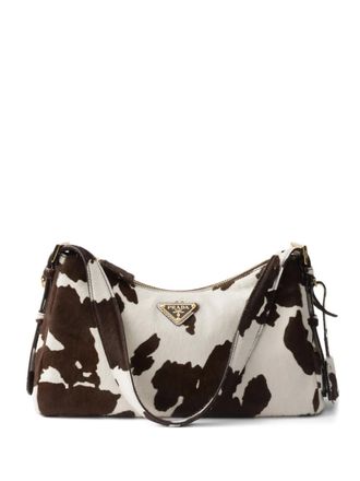 Prada Aim&egrave;re medium schoudertas met print - Wit