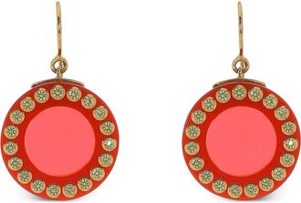 Mark Davis Orecchini in oro giallo 18 carati con bachelite - Rosso