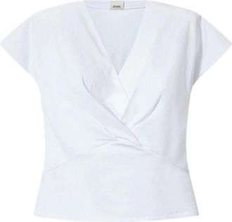 Isabel Marant White Solid V Neck T-Shirt