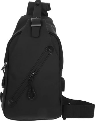 Vosarea USB Male Chest Bag with Breathable Design Outdoor Crossbody Sling Pouch for Business Travel Sports and Daily Use Compact Storage for Phone Keys Cards 