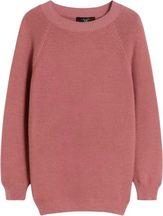 Max Mara Wkdaere Ronde hals Truien - Dames - Ronde hals truien - Roze - L - Katoen - Truien & Vesten