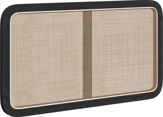 vidaXL Testiera Con Testiera Nero 100 X 55 X 3 Cm Rattan Vidaxl